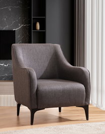 Atelier Del Sofa Belissimo Sillón Orejero Gris Oscuro